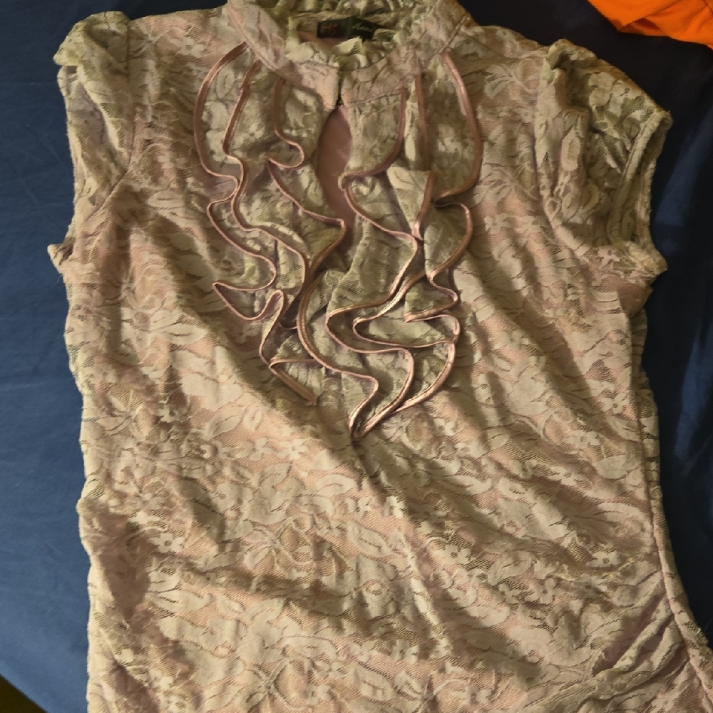 HeartSoul Lace Blouse - Light Pink
